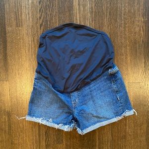 Madewell high-rise denim maternity shorts